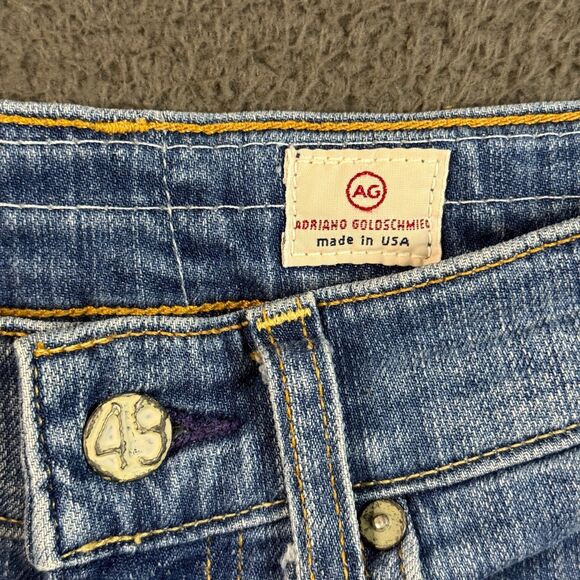 AG Adriano Goldschmied Jeans Mens 24R Blue Ex Boyfriend Crop Light Wash Denim - Picture 3 of 16